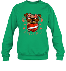 I Pug You Cute Valentines Day Love Heart Pug Dog Valentine Crewneck Sweatshirt Crewneck Sweatshirt - trendytshirts1