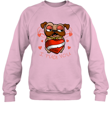 I Pug You Cute Valentines Day Love Heart Pug Dog Valentine Crewneck Sweatshirt Crewneck Sweatshirt - trendytshirts1