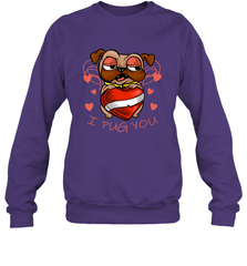 I Pug You Cute Valentines Day Love Heart Pug Dog Valentine Crewneck Sweatshirt Crewneck Sweatshirt - trendytshirts1