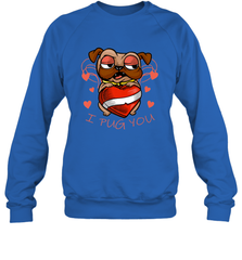 I Pug You Cute Valentines Day Love Heart Pug Dog Valentine Crewneck Sweatshirt Crewneck Sweatshirt - trendytshirts1