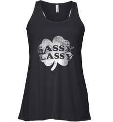 Sassy Lassy T Shirt Funny St. Patrick's Day Clover Women's Racerback Tank