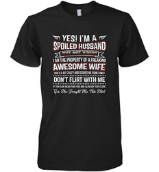 Spoiled Husband Property Of Freaking Wife Valentine's Day Gift Men's Premium T-Shirt