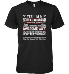 Spoiled Husband Property Of Freaking Wife Valentine's Day Gift Men's Premium T-Shirt Men's Premium T-Shirt - trendytshirts1