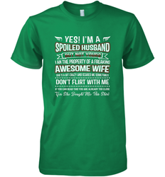 Spoiled Husband Property Of Freaking Wife Valentine's Day Gift Men's Premium T-Shirt