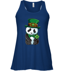 St Patricks Day Leprechaun Panda Cute Irish Tee Gift Women's Racerback Tank Women's Racerback Tank - trendytshirts1