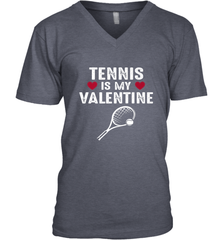 Tennis Is My Valentine Funny Gift For Women Men's V-Neck Men's V-Neck - trendytshirts1