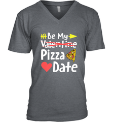 Be My Pizza Date Funny Valentines Day Pun Italian Food Joke Men's V-Neck Men's V-Neck - trendytshirts1