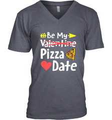 Be My Pizza Date Funny Valentines Day Pun Italian Food Joke Men's V-Neck Men's V-Neck - trendytshirts1