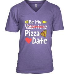 Be My Pizza Date Funny Valentines Day Pun Italian Food Joke Men's V-Neck Men's V-Neck - trendytshirts1