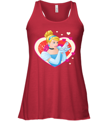 Disney Cinderella Valentine's Sparkle Hearts Women's Racerback Tank Women's Racerback Tank - trendytshirts1