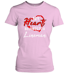 My Heart Belongs To A Lineman Valentines Day Lovely Gift Women's T-Shirt Women's T-Shirt - trendytshirts1