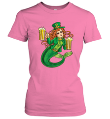 St Patricks Day Shirt Women Leprechaun Mermaid Girls Redhead Women's T-Shirt Women's T-Shirt - trendytshirts1
