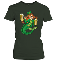 St Patricks Day Shirt Women Leprechaun Mermaid Girls Redhead Women's T-Shirt Women's T-Shirt - trendytshirts1