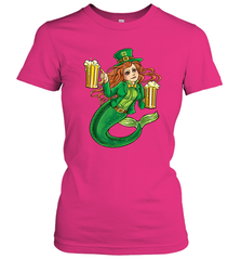 St Patricks Day Shirt Women Leprechaun Mermaid Girls Redhead Women's T-Shirt Women's T-Shirt - trendytshirts1
