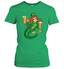 St Patricks Day Shirt Women Leprechaun Mermaid Girls Redhead Women's T-Shirt Women's T-Shirt - trendytshirts1