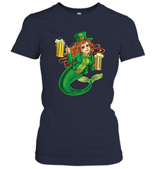 St Patricks Day Shirt Women Leprechaun Mermaid Girls Redhead Women's T-Shirt Women's T-Shirt - trendytshirts1