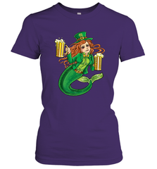 St Patricks Day Shirt Women Leprechaun Mermaid Girls Redhead Women's T-Shirt Women's T-Shirt - trendytshirts1