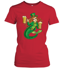 St Patricks Day Shirt Women Leprechaun Mermaid Girls Redhead Women's T-Shirt Women's T-Shirt - trendytshirts1