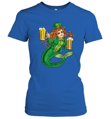 St Patricks Day Shirt Women Leprechaun Mermaid Girls Redhead Women's T-Shirt Women's T-Shirt - trendytshirts1