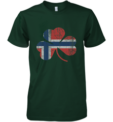 Norwegian Flag Irish Shamrock St Patricks Day Norge Men's Premium T-Shirt Men's Premium T-Shirt - trendytshirts1