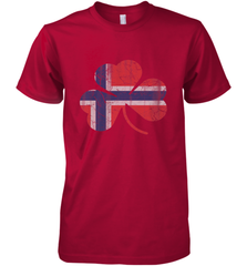 Norwegian Flag Irish Shamrock St Patricks Day Norge Men's Premium T-Shirt Men's Premium T-Shirt - trendytshirts1