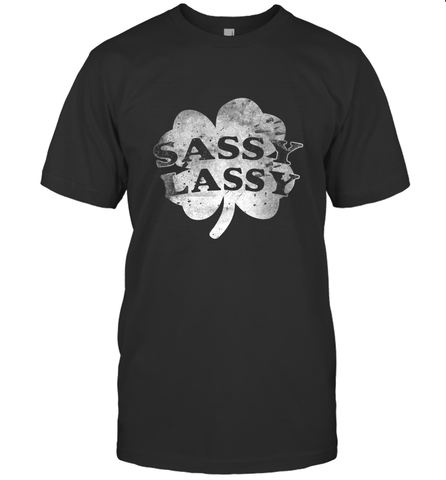 Sassy Lassy T Shirt Funny St. Patrick's Day Clover Men's T-Shirt Men's T-Shirt / Black / S Men's T-Shirt - trendytshirts1