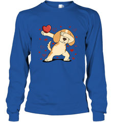 Dog Dabbing Heart For Valentine's Day Art Graphics Gift Long Sleeve T-Shirt Long Sleeve T-Shirt - trendytshirts1