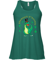 T Rex Dinosaur St. Patrick's Day Irish Funny Women's Racerback Tank Women's Racerback Tank - trendytshirts1