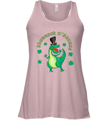 T Rex Dinosaur St. Patrick's Day Irish Funny Women's Racerback Tank Women's Racerback Tank - trendytshirts1