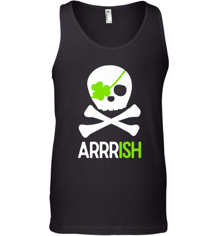 St. Patricks Day Irish Pirate Skull and Cross bones Men's Tank Top Men's Tank Top / Black / XS Men's Tank Top - trendytshirts1