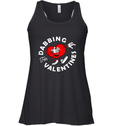 Dabbing Heart For Valentine's Day Art Graphics Heart Gift Women's Racerback Tank