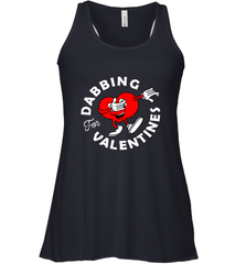 Dabbing Heart For Valentine's Day Art Graphics Heart Gift Women's Racerback Tank Women's Racerback Tank - trendytshirts1