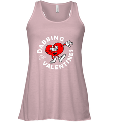 Dabbing Heart For Valentine's Day Art Graphics Heart Gift Women's Racerback Tank Women's Racerback Tank - trendytshirts1