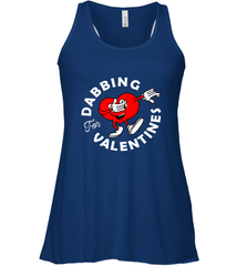 Dabbing Heart For Valentine's Day Art Graphics Heart Gift Women's Racerback Tank Women's Racerback Tank - trendytshirts1