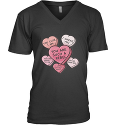 Star Wars Valentines Candy Heart Quotes Men's V-Neck