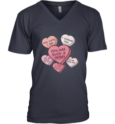 Star Wars Valentines Candy Heart Quotes Men's V-Neck