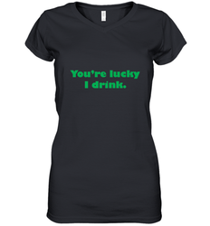 St. Patrick's Day Adult Drinking Women's V-Neck T-Shirt