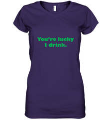 St. Patrick's Day Adult Drinking Women's V-Neck T-Shirt Women's V-Neck T-Shirt - trendytshirts1