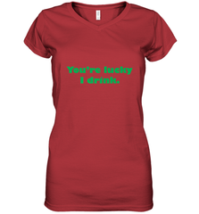 St. Patrick's Day Adult Drinking Women's V-Neck T-Shirt Women's V-Neck T-Shirt - trendytshirts1