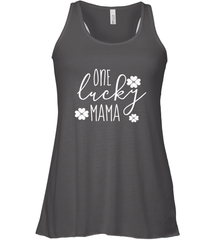 St Patricks Day Shirt One Lucky Mama Clover Shamrock Green Women's Racerback Tank Women's Racerback Tank - trendytshirts1