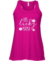 St Patricks Day Shirt One Lucky Mama Clover Shamrock Green Women's Racerback Tank Women's Racerback Tank - trendytshirts1