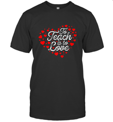 Teach Is To Love Valentine's Day School classroom Art Heart Men's T-Shirt Men's T-Shirt - trendytshirts1