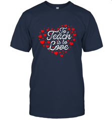 Teach Is To Love Valentine's Day School classroom Art Heart Men's T-Shirt Men's T-Shirt - trendytshirts1