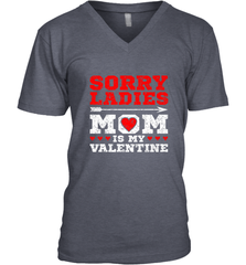 Sorry Ladies Mom Is My Valentine's Day Art Graphics Heart Men's V-Neck Men's V-Neck - trendytshirts1