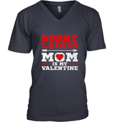 Sorry Ladies Mom Is My Valentine's Day Art Graphics Heart Men's V-Neck