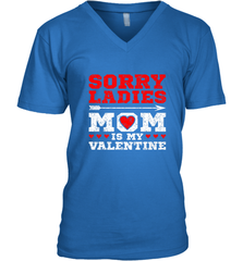 Sorry Ladies Mom Is My Valentine's Day Art Graphics Heart Men's V-Neck Men's V-Neck - trendytshirts1