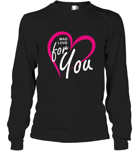 Pink Heart Valentine's Day Gifts Boyfriend Girlfriend Love Long Sleeve T-Shirt Long Sleeve T-Shirt / Black / S Long Sleeve T-Shirt - trendytshirts1