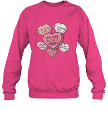 Star Wars Valentines Candy Heart Quotes Crewneck Sweatshirt Crewneck Sweatshirt - trendytshirts1