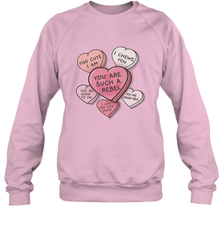 Star Wars Valentines Candy Heart Quotes Crewneck Sweatshirt Crewneck Sweatshirt - trendytshirts1