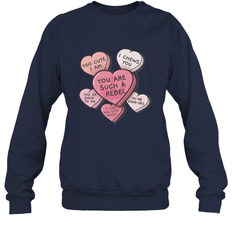 Star Wars Valentines Candy Heart Quotes Crewneck Sweatshirt